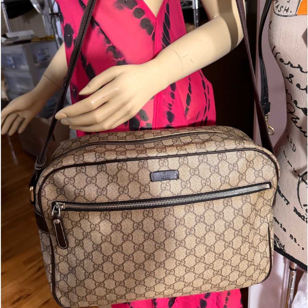 Gucci Gg Supreme sling cross-bag Unisex Large size - Picture 3 of 16